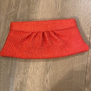 Lauren Merkin Louise Stylish Coral Red Clutch